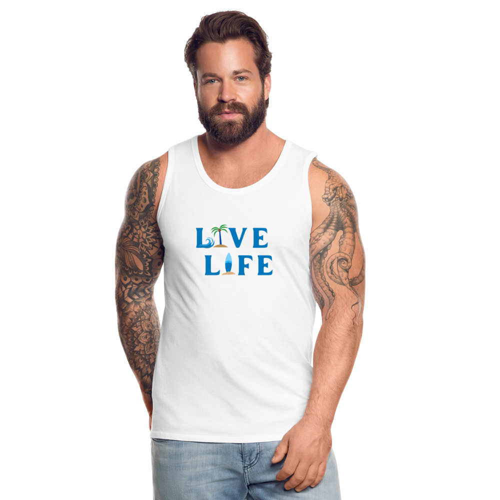 Men’s Live Life Original Premium Tank - white
