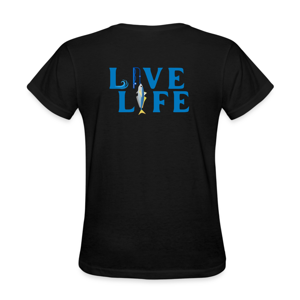 Women's Fishing Life T-Shirt - black