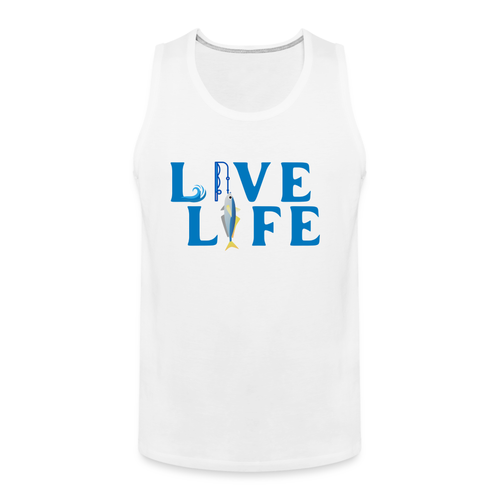 Men’s Fishing Life Premium Tank - white