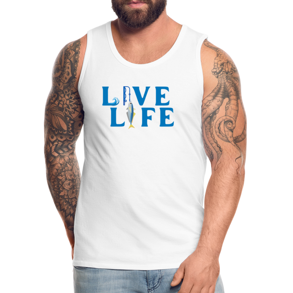 Men’s Fishing Life Premium Tank - white