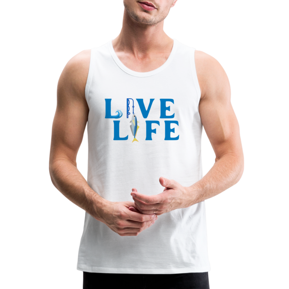 Men’s Fishing Life Premium Tank - white