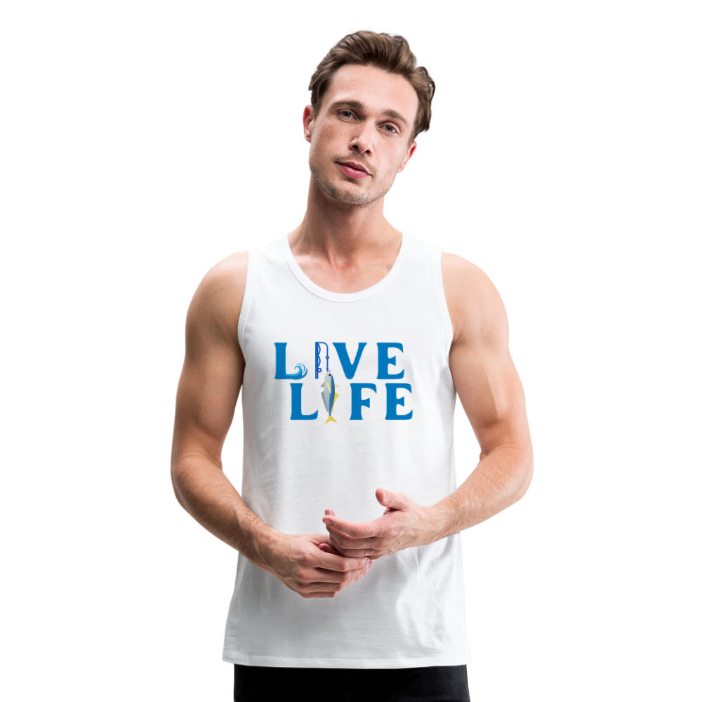 Men’s Fishing Life Premium Tank - white