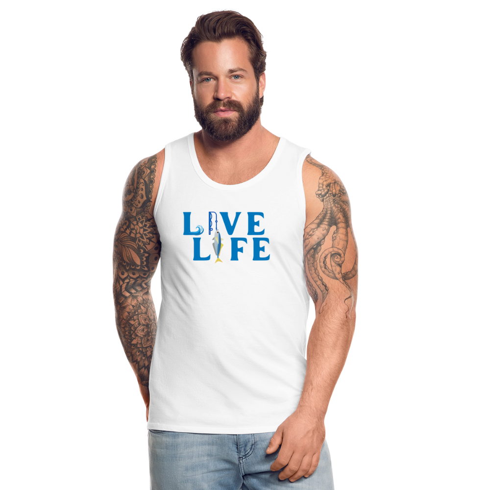 Men’s Fishing Life Premium Tank - white