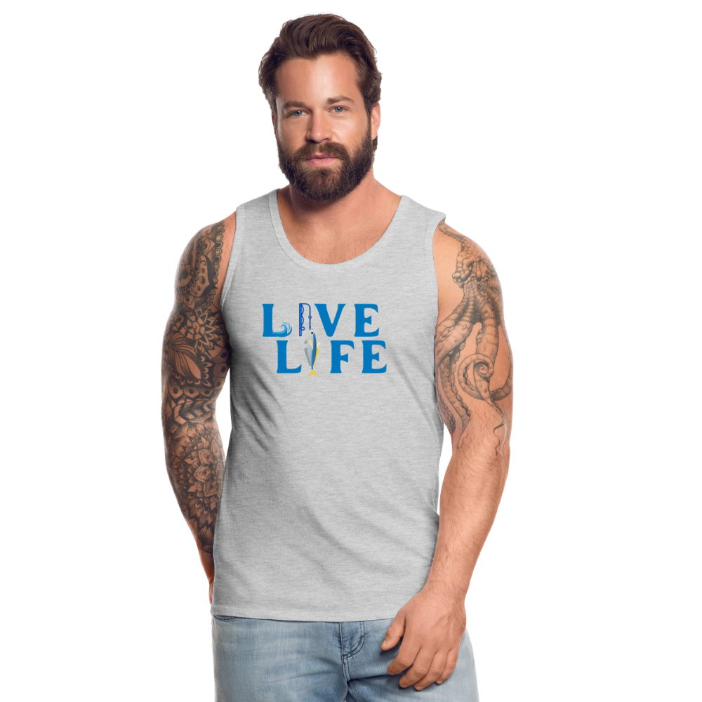 Men’s Fishing Life Premium Tank - heather gray