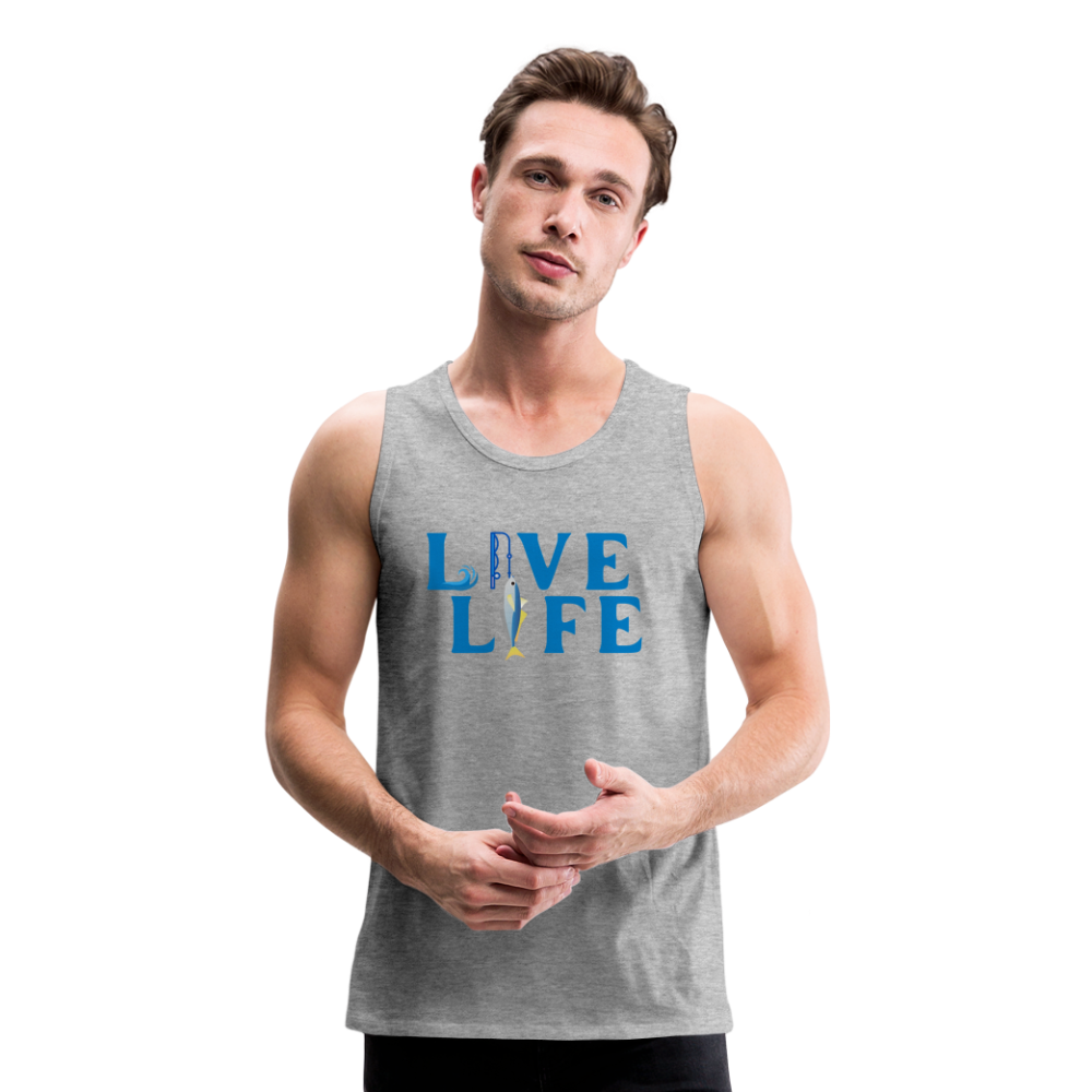 Men’s Fishing Life Premium Tank - heather gray