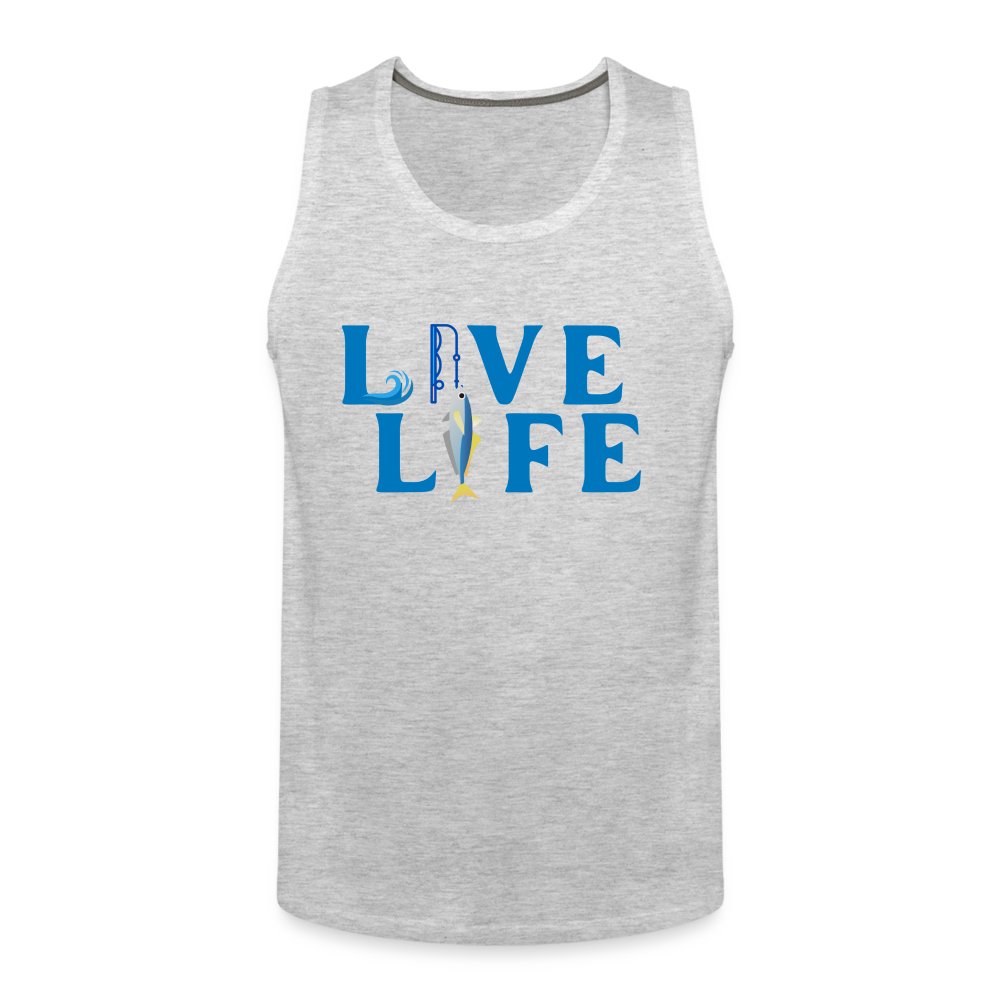 Men’s Fishing Life Premium Tank - heather gray