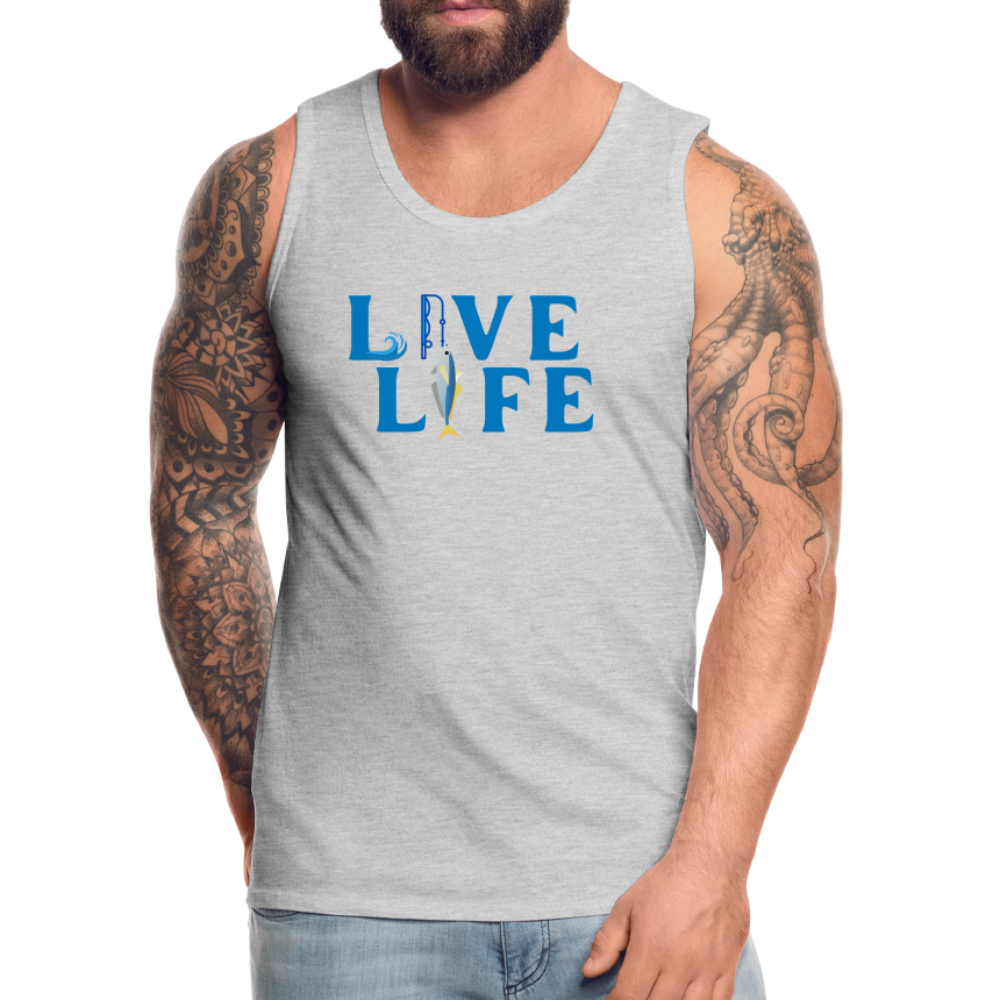 Men’s Fishing Life Premium Tank - heather gray