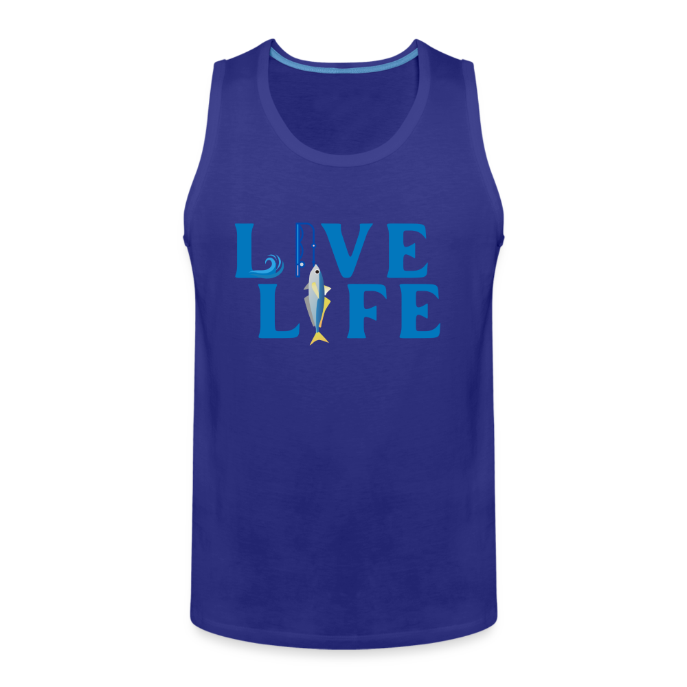 Men’s Fishing Life Premium Tank - royal blue