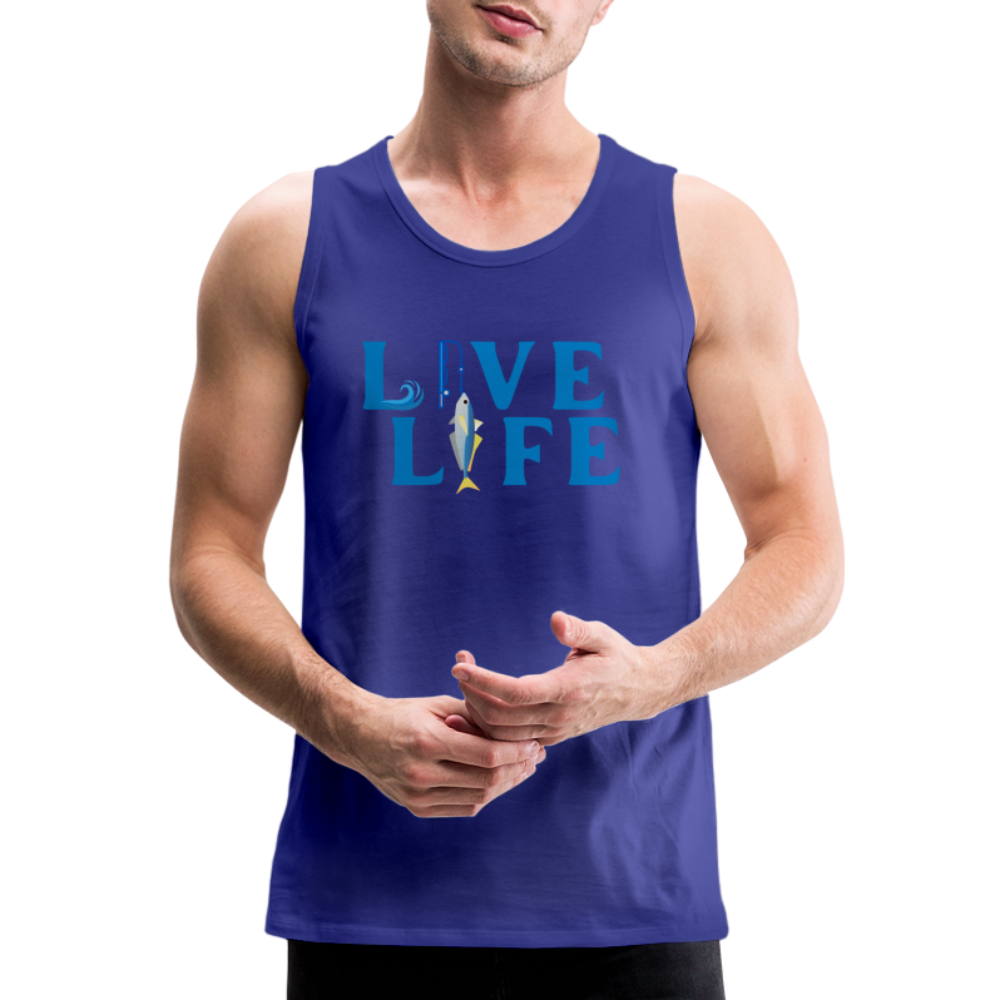 Men’s Fishing Life Premium Tank - royal blue