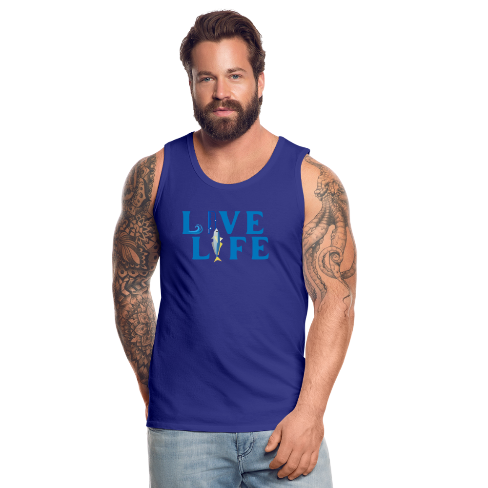 Men’s Fishing Life Premium Tank - royal blue