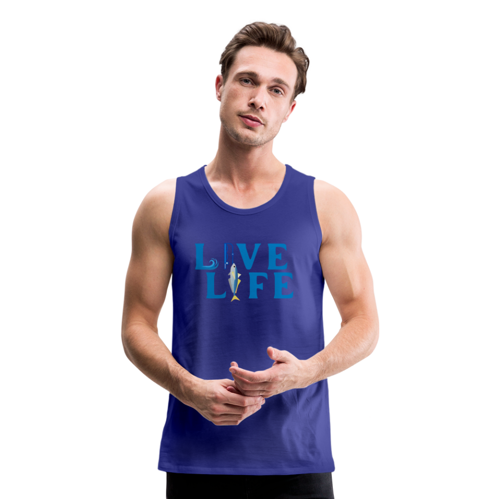 Men’s Fishing Life Premium Tank - royal blue