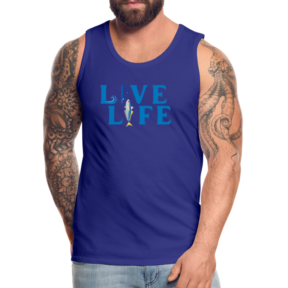 Men’s Fishing Life Premium Tank - royal blue