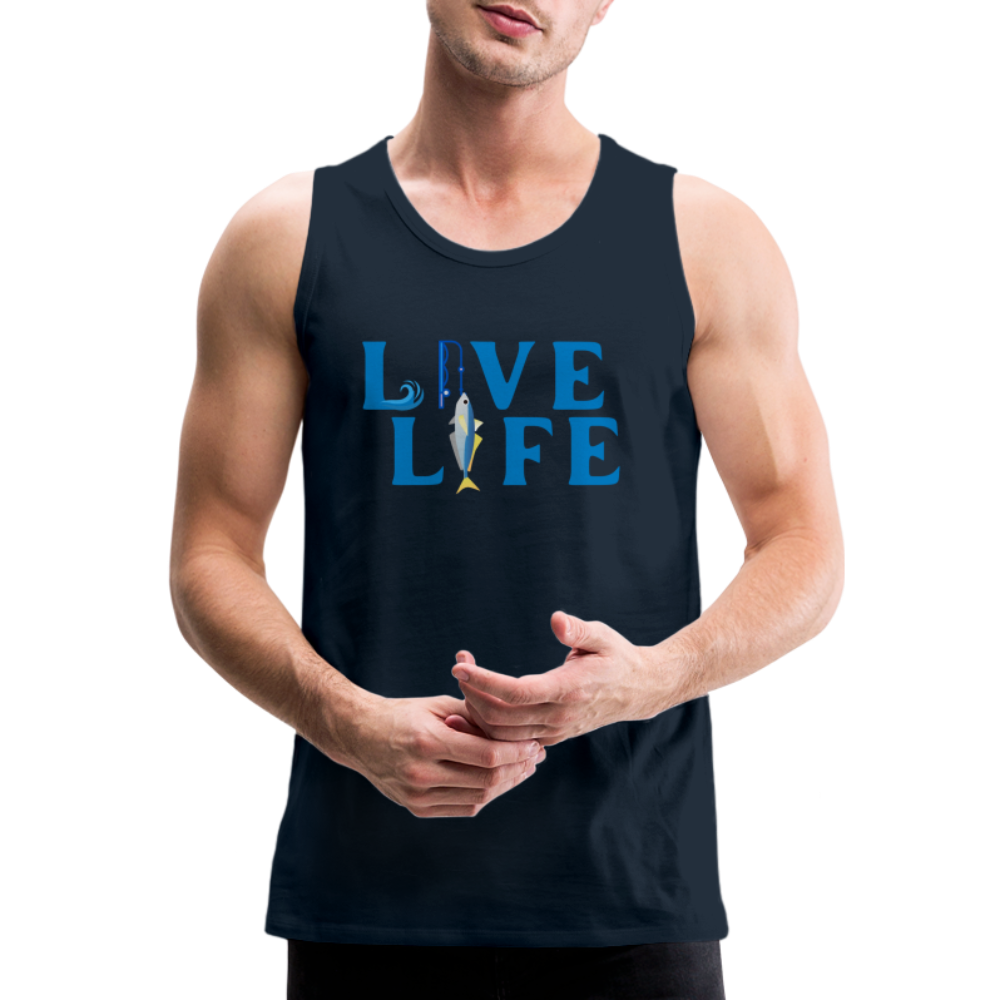 Men’s Fishing Life Premium Tank - deep navy