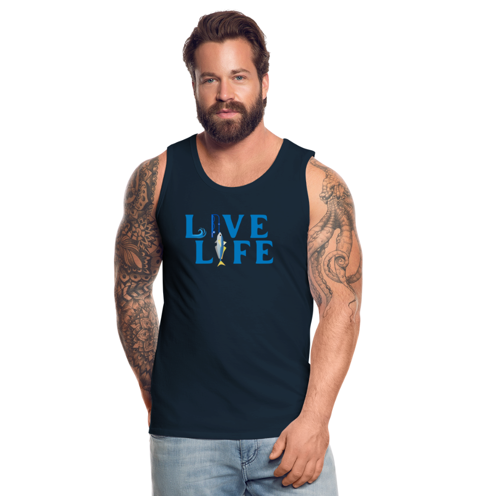 Men’s Fishing Life Premium Tank - deep navy