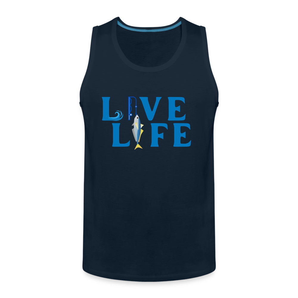 Men’s Fishing Life Premium Tank - deep navy