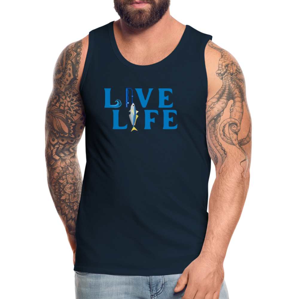 Men’s Fishing Life Premium Tank - deep navy