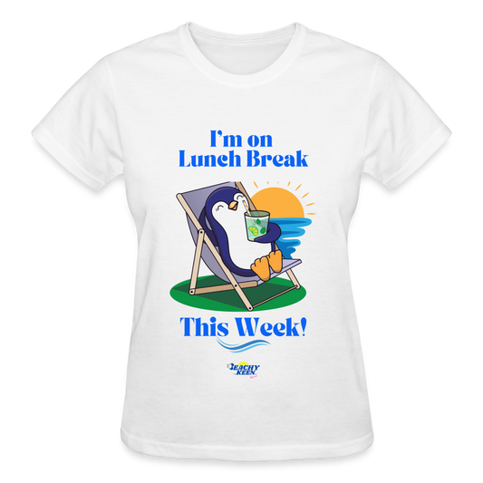 I'm on Lunch Break THIS WEEK! Ultra Cotton Ladies T-Shirt - white