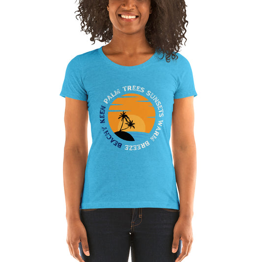 Palm Trees Sunsets Warm Breeze Tri Blend T-Shirt
