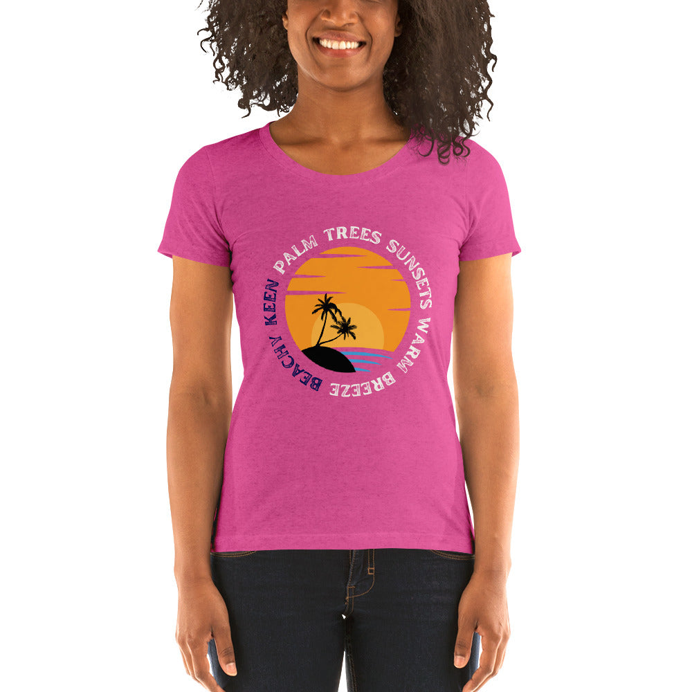Palm Trees Sunsets Warm Breeze Tri Blend T-Shirt
