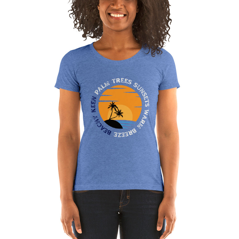 Palm Trees Sunsets Warm Breeze Tri Blend T-Shirt