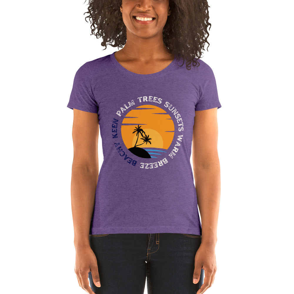 Palm Trees Sunsets Warm Breeze Tri Blend T-Shirt
